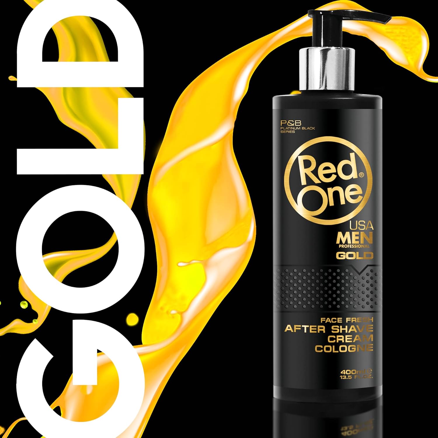 RedOne After Shave Cream Cologne 400ml Gold – Bild 2