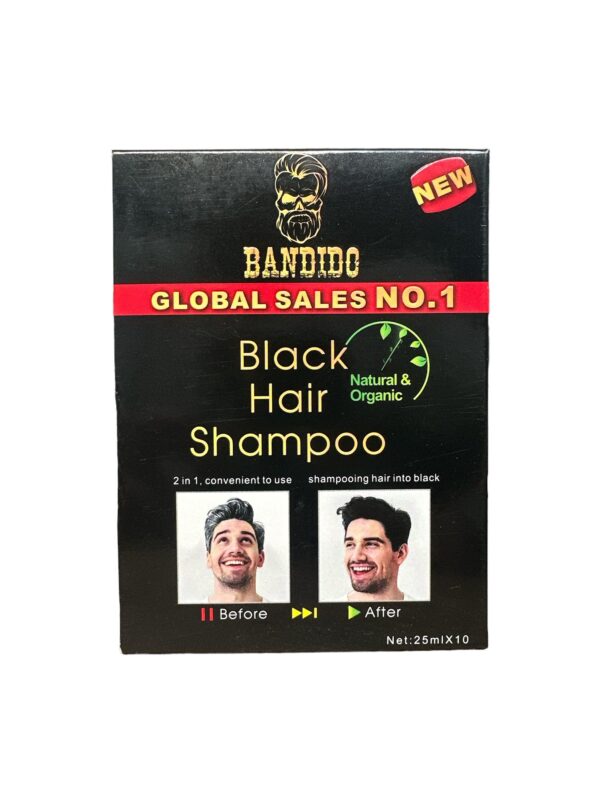 Haarshampoo Black Hair Shampoo Schwarzes Shampoo für Weiße & Graue Haare 10 x 25ml