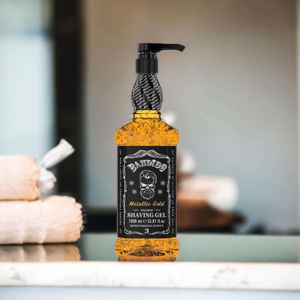 Bandido Shaving Gel Rasiergel 1000ml Metallic Gold – Bild 4