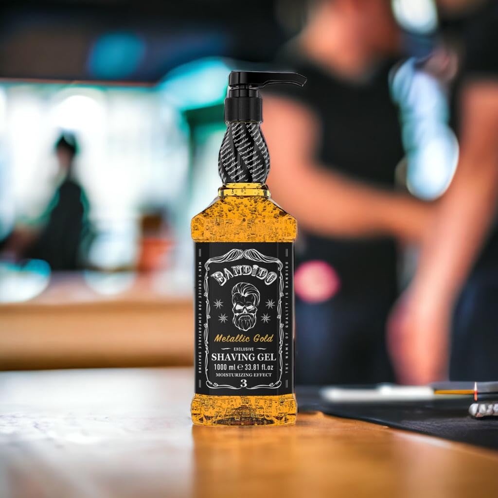 Bandido Shaving Gel Rasiergel 1000ml Metallic Gold – Bild 5