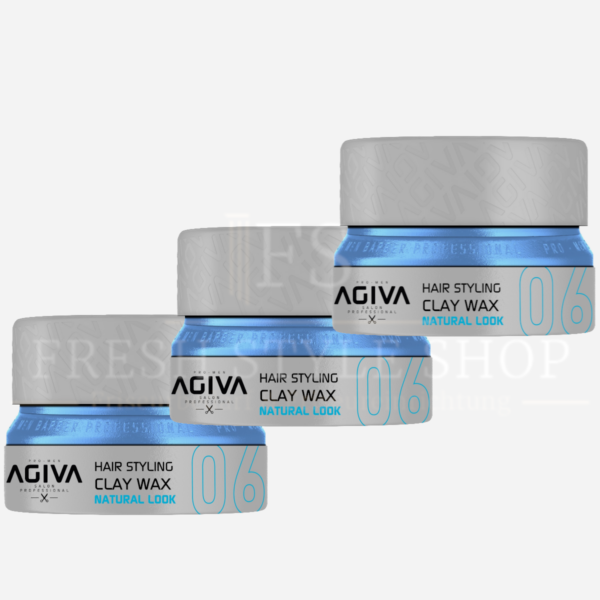 SPARSET 3x AGIVA Haarwachs 155ml 06 Clay Natural Look