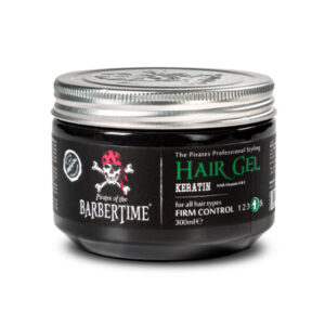 BARBERTIME Haargel Hair Gel Styling-Gel Glanz & Starken Halt 300ml Keratin