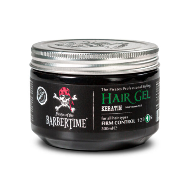 BARBERTIME Haargel Hair Gel Styling-Gel Glanz & Starken Halt 300ml Keratin