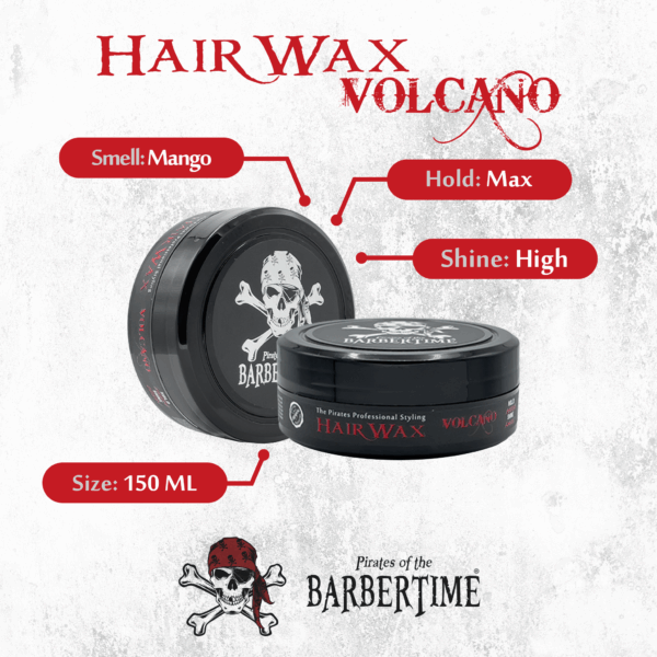 BARBERTIME Haarwachs Hair Wax Styling Wax 150ml Volcano – Bild 4