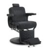 Barbershop Stuhl – Barbierstuhl Friseurstuhl Friseursessel mit Retro-/ Vintage Stil Mattschwarz 3822