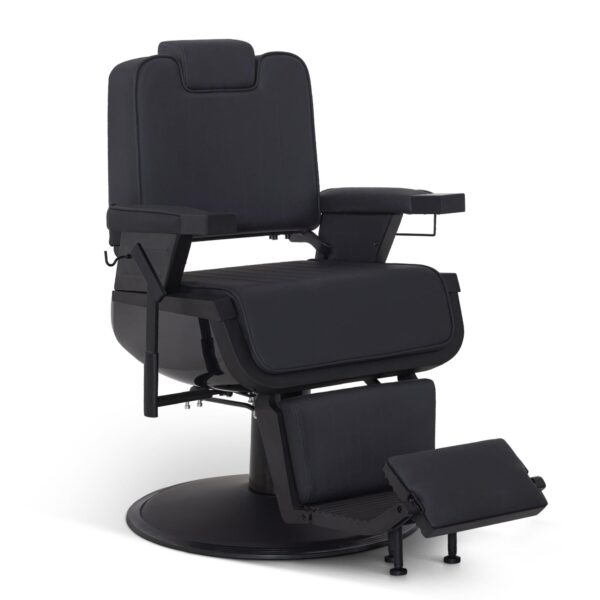 Barbershop Stuhl – Barbierstuhl Friseurstuhl Friseursessel mit Retro-/ Vintage Stil Schwarz 3823