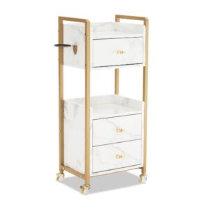 BP Arbeitswagen Friseurwagen Werkzeugwagen Salon Trolley 0022 Weiß