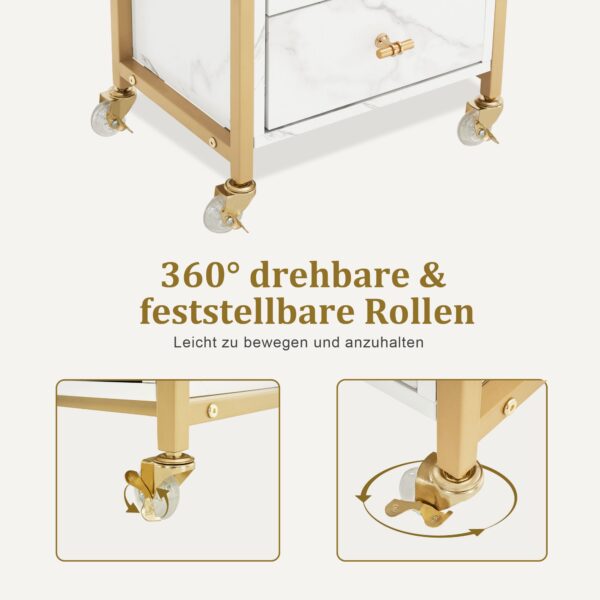 BP Arbeitswagen Friseurwagen Werkzeugwagen Salon Trolley 0022 Weiß – Bild 3