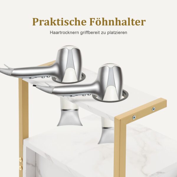 BP Arbeitswagen Friseurwagen Werkzeugwagen Salon Trolley 0048 Weiß – Bild 4