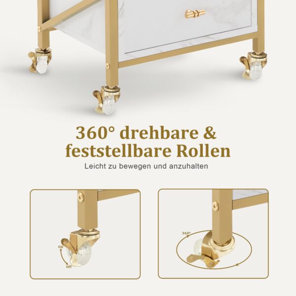 BP Arbeitswagen Friseurwagen Werkzeugwagen Salon Trolley 0048 Weiß – Bild 5