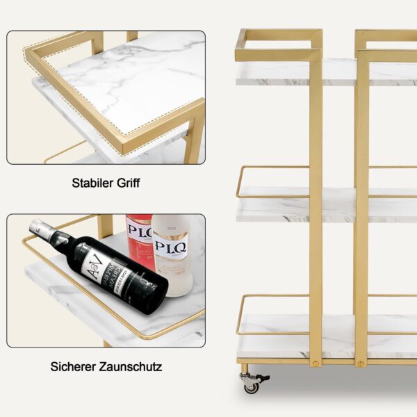 BP Arbeitswagen Friseurwagen Werkzeugwagen Salon Trolley 0033 Weiß – Bild 6