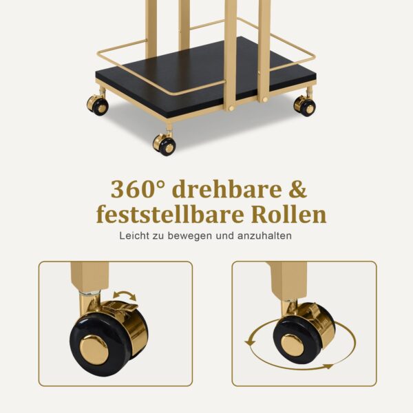 BP Arbeitswagen Friseurwagen Werkzeugwagen Salon Trolley 0033 Schwarz – Bild 3