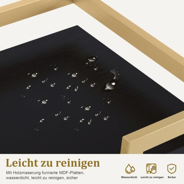 BP Arbeitswagen Friseurwagen Werkzeugwagen Salon Trolley 0033 Schwarz – Bild 6