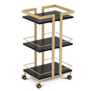 BP Arbeitswagen Friseurwagen Werkzeugwagen Salon Trolley 0033 Schwarz