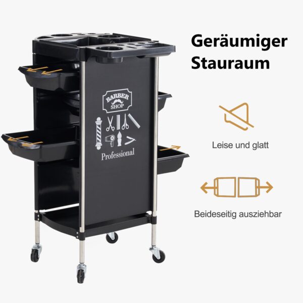 BP Arbeitswagen Friseurwagen Werkzeugwagen Salon Trolley Barber 2023BK-N – Bild 2