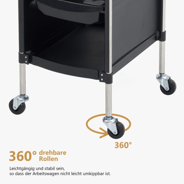 BP Arbeitswagen Friseurwagen Werkzeugwagen Salon Trolley Barber 2023BK-N – Bild 3