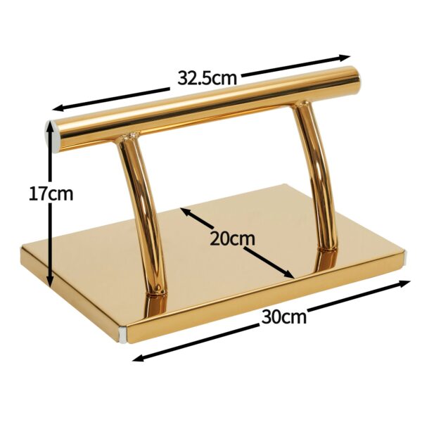 BP Edelstahl Fußstütze Professional Friseurfußstütze FT001 (Gold) – Bild 2