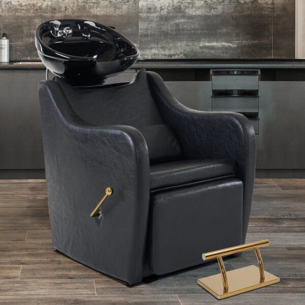 BP Edelstahl Fußstütze Professional Friseurfußstütze FT001 (Gold) – Bild 6