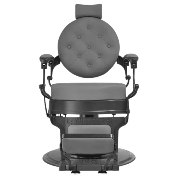 BUZZ BLACK - GREY BARBER CHAIR / Barberstuhl Herrenfrisierstuhl – Bild 2