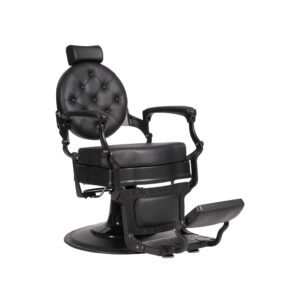 BUZZ BLACK - BLACK BARBER CHAIR / Barberstuhl Herrenfrisierstuhl