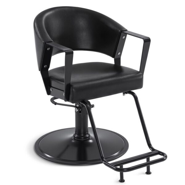 BP Friseurstuhl mit Hydraulikpumpe 360° Drehbar Friseureinrichtung Barber Chair Höhenverstellbar Barber Stuhl Friseursessel PVC-Kunstleder Modern 2083