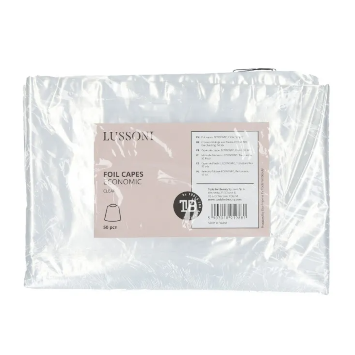 LUSSONI Foil Capes Economic Einwegumhang Friseurumhang 50er Pack