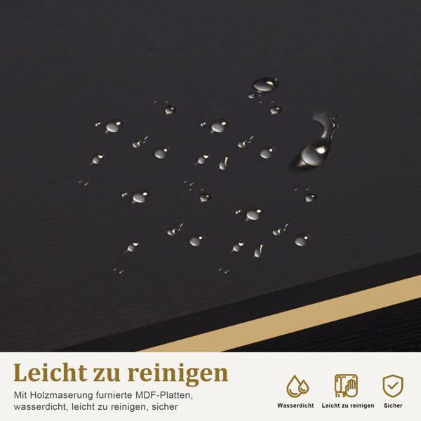 BP Manikurtisch Schminktisch mit 3 Schubladen Nageltisch 2420 Schwarz – Bild 6