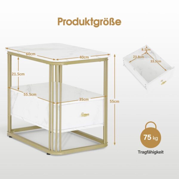 BP Couchtisch Beistelltisch Sofatisch mit Schublade 2138 – Bild 5