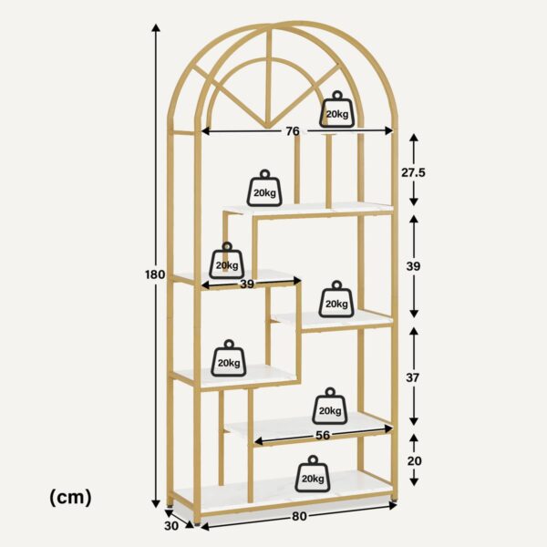 BP Standregal Verkaufsregal Bücherregal 5183 ( 80cm x 180cm x 30cm ) – Bild 2
