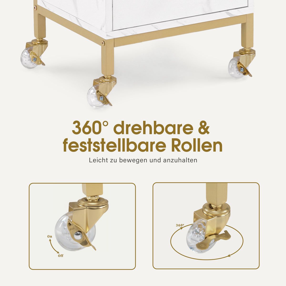 BP Arbeitswagen Friseurwagen Werkzeugwagen Salon Trolley 0029 Weiß – Bild 4