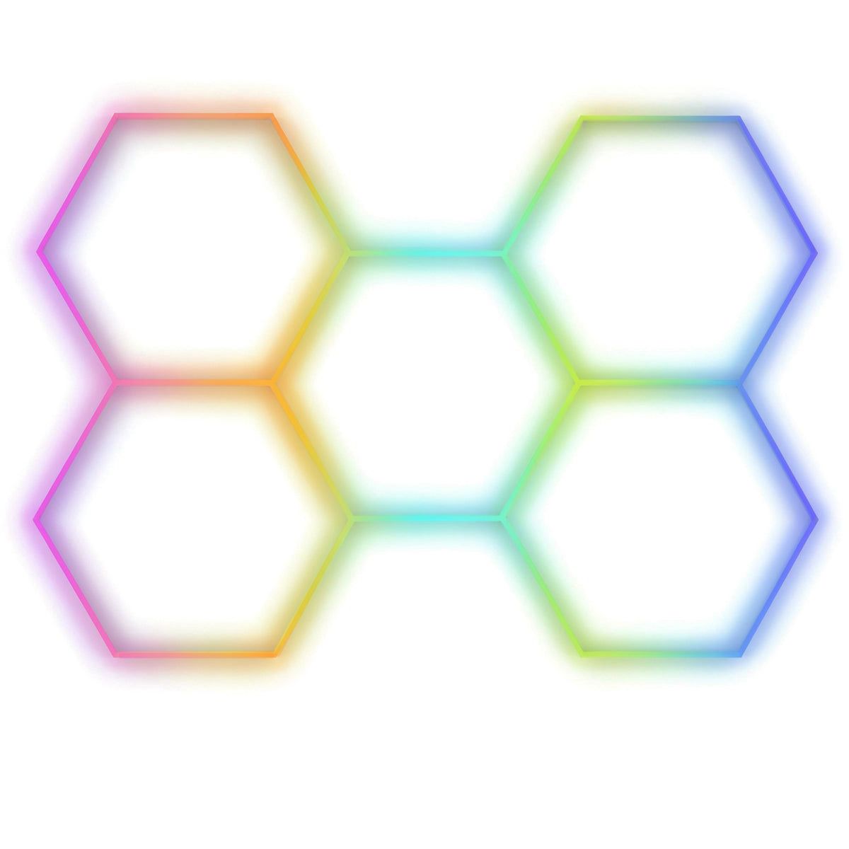 Hexagon RGB LED Garage Light, 7200LM Hexagon LED Beleuchtung - 5 Grid