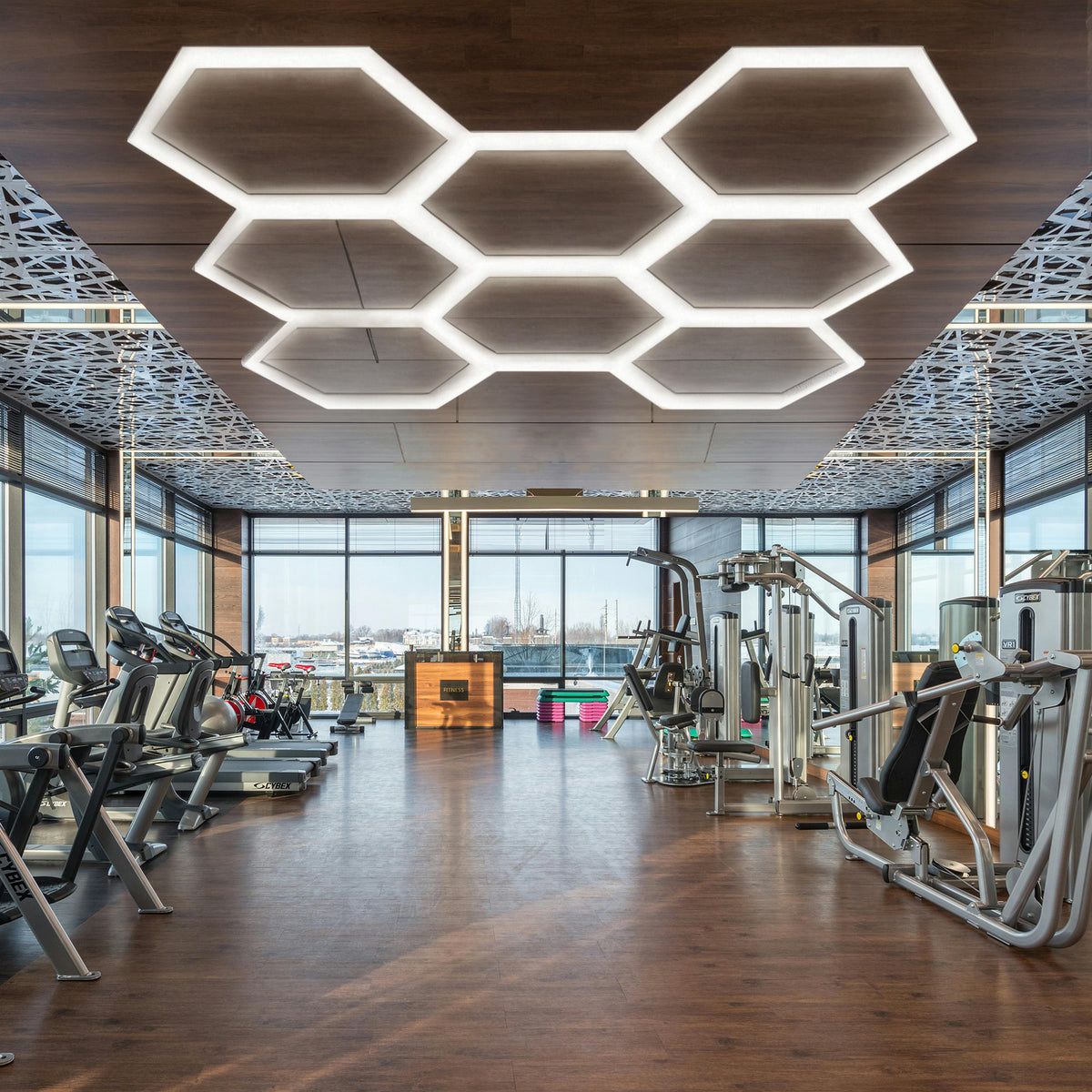 Hexagon LED Garage Light, 30240LM 6500K Hexagon LED Beleuchtung PVC Rahmen - 8 Grid nicht Dimmbar – Bild 6