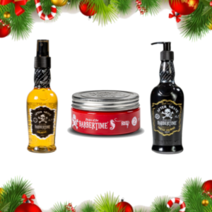 BARBERTIME Geschenkset Männer : After Shave 150ml No.1 , Red Pomade 150ml, After Shave Balsam 150ml No.1