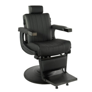 WK LEVER - BLACK BARBER CHAIR / Barberstuhl Herrenfrisierstuhl
