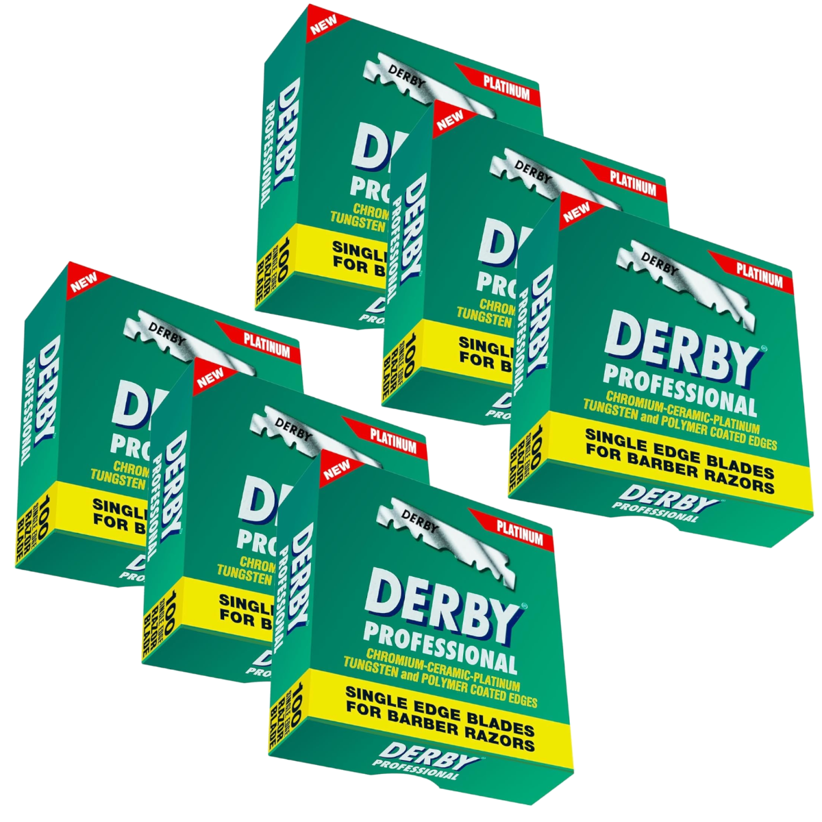 6x DERBY Rasierklingen Professional ( 6 x 100 Stück rostfrei einzeln verpackt )