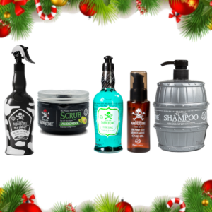 BARBERTIME Geschenkset Männer : TwoPhase Milk 400ml, Avocado Scrub 300ml, Haartonikum 400ml, Bart Öl 75ml, Shampoo 1000ml