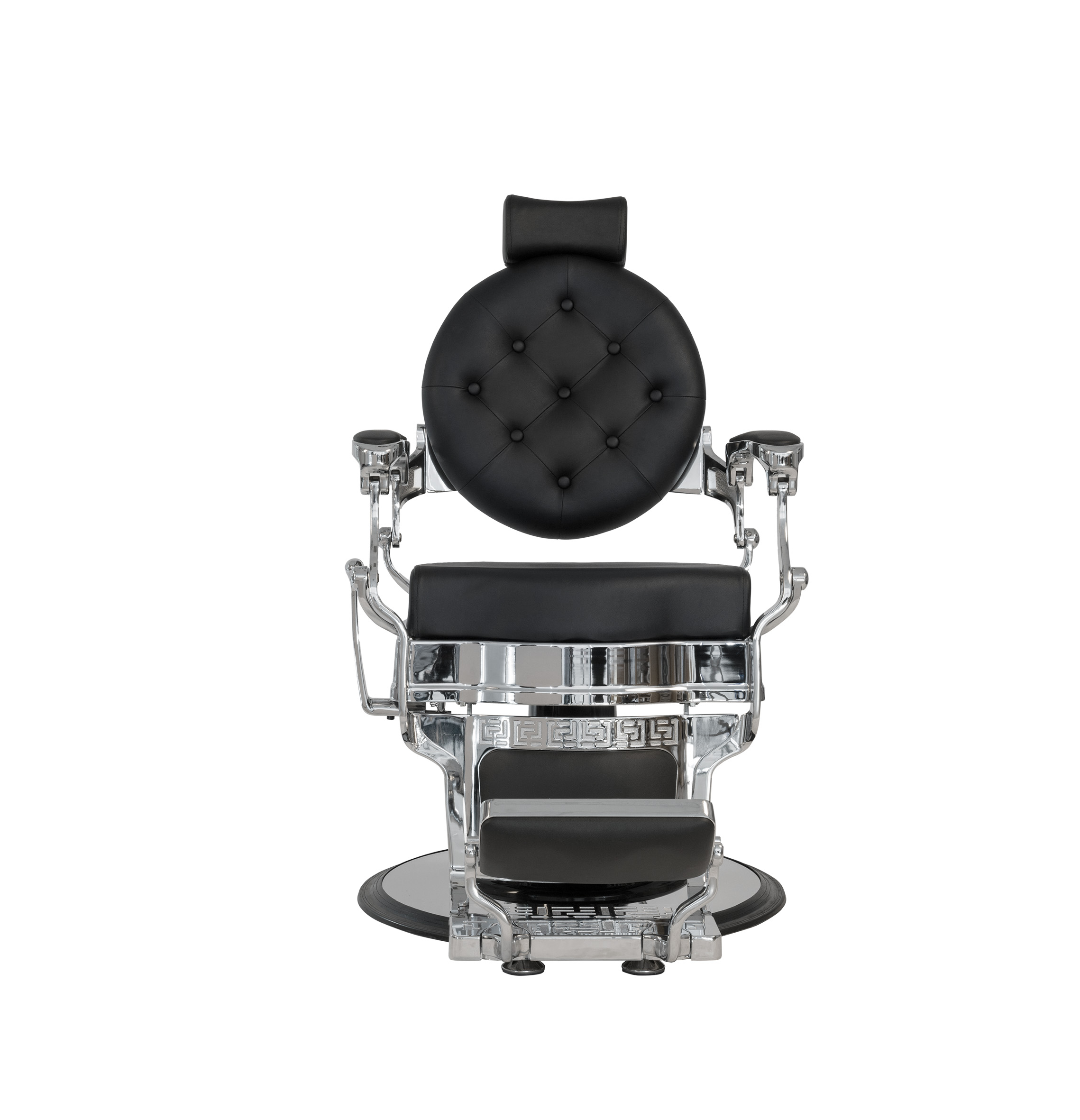 WK BUZZ SILVER – BLACK BARBER CHAIR / Barberstuhl Herrenfrisierstuhl – Bild 2