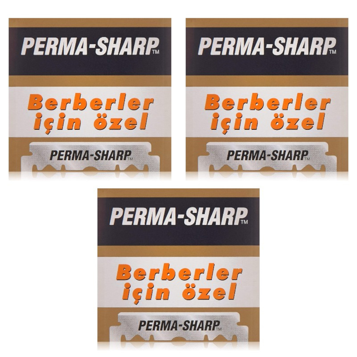 3x Perma Sharp Rasierklingen 100er Pack