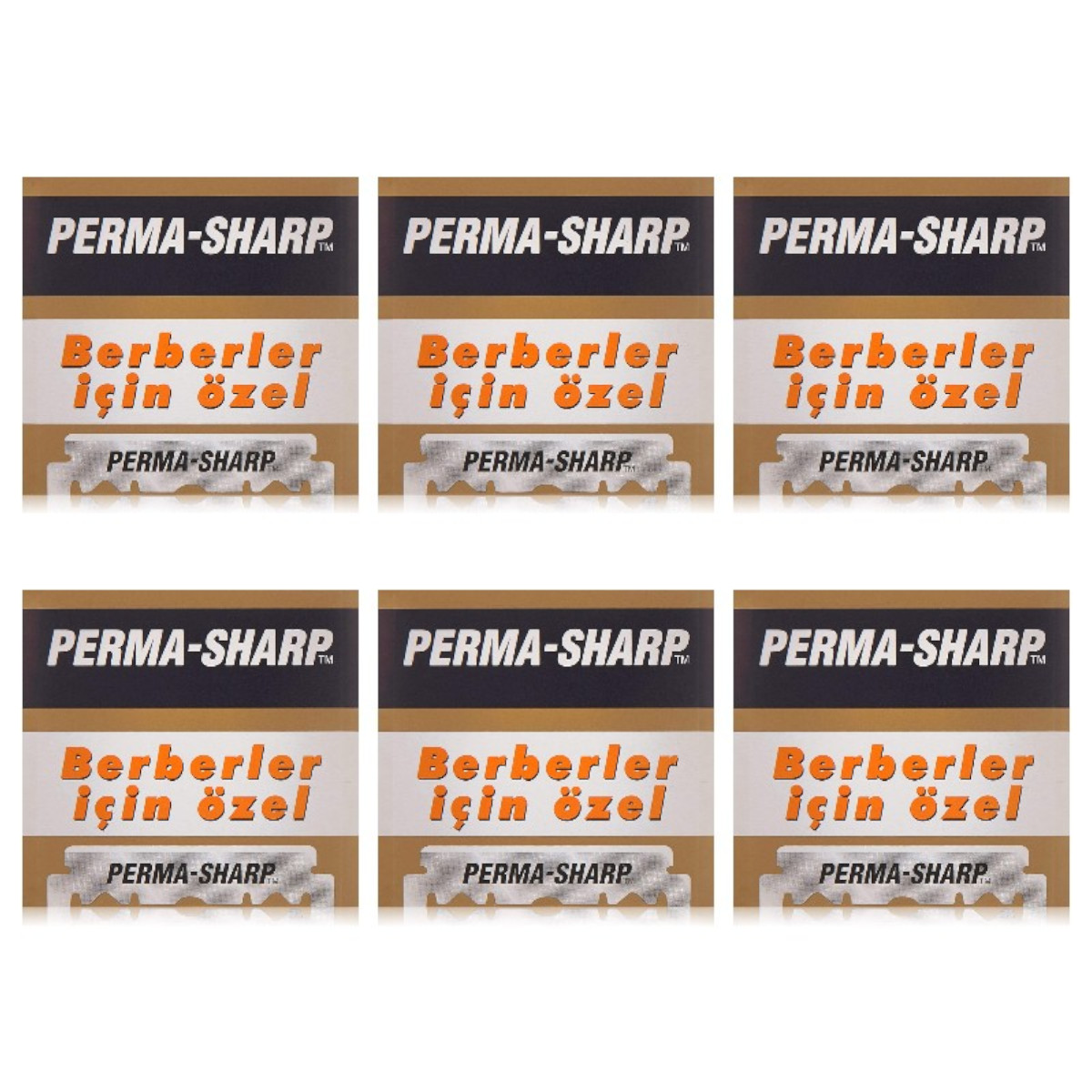 6x Perma Sharp Rasierklingen 100er Pack