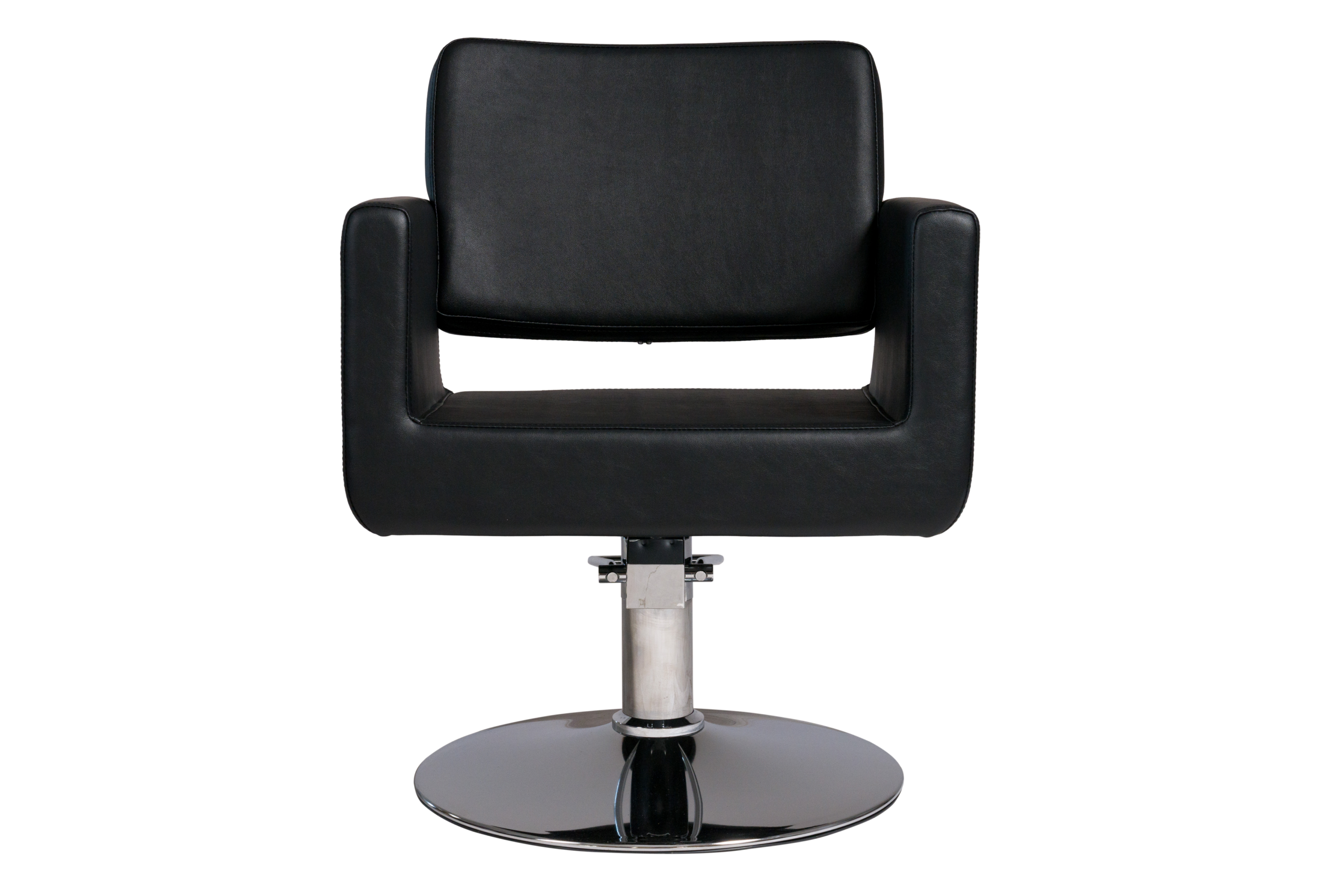 WK CHIC R - BLACK ROUND BASE STYLING CHAIR / Damen Friseurstuhl – Bild 2