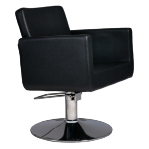 WK  CHIC R - BLACK ROUND BASE STYLING CHAIR / Damen Friseurstuhl
