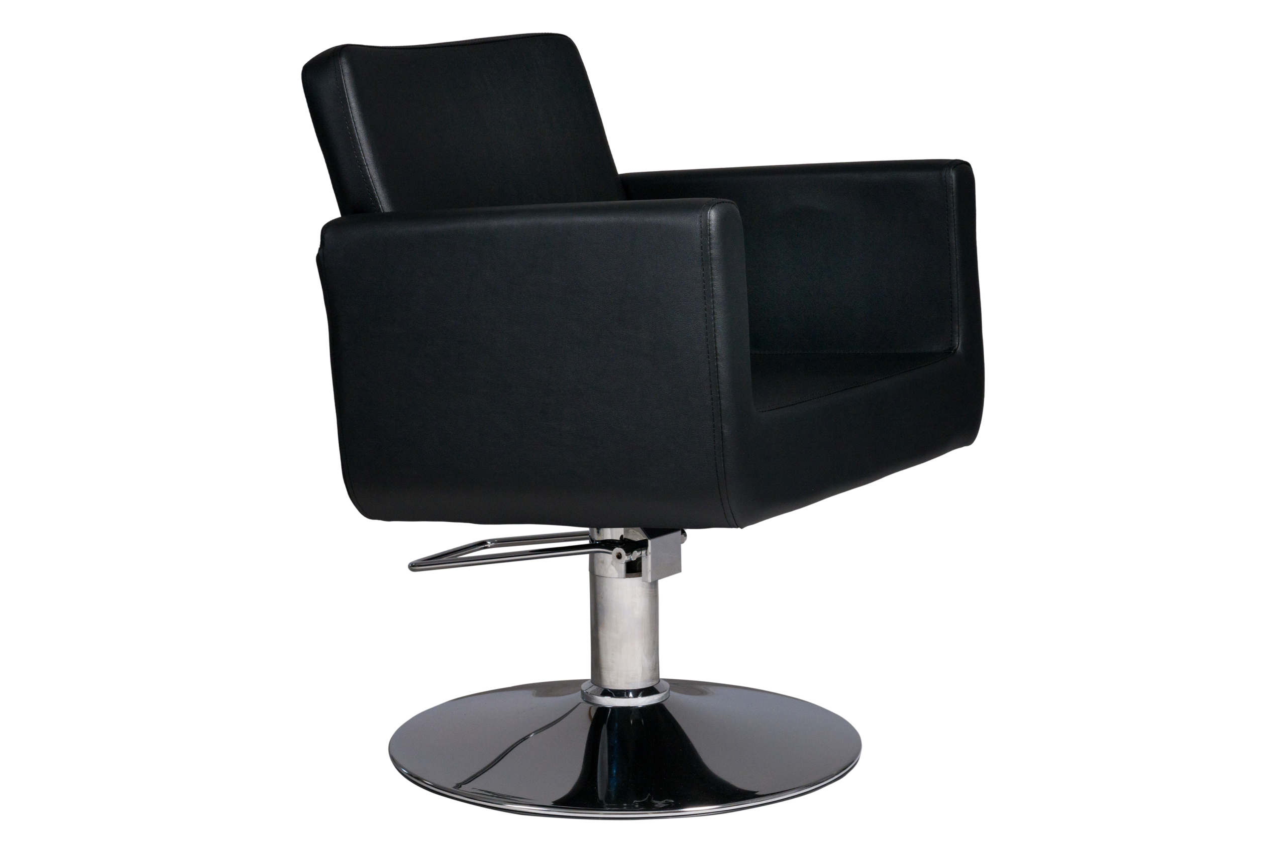 WK  CHIC R - BLACK ROUND BASE STYLING CHAIR / Damen Friseurstuhl