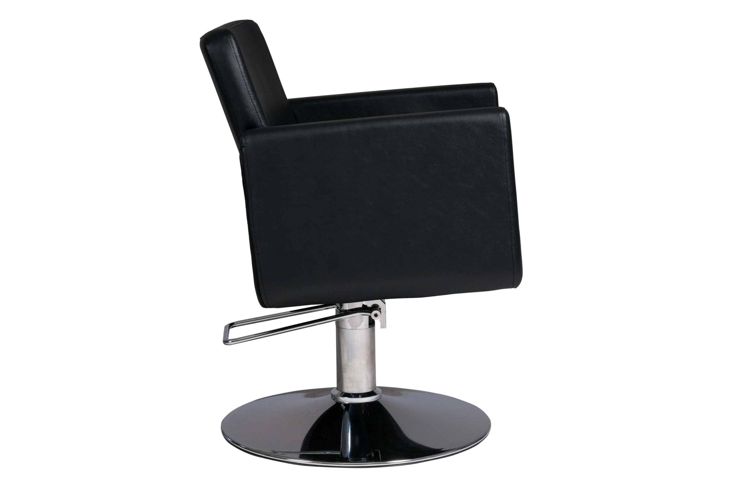 WK CHIC R - BLACK ROUND BASE STYLING CHAIR / Damen Friseurstuhl – Bild 4