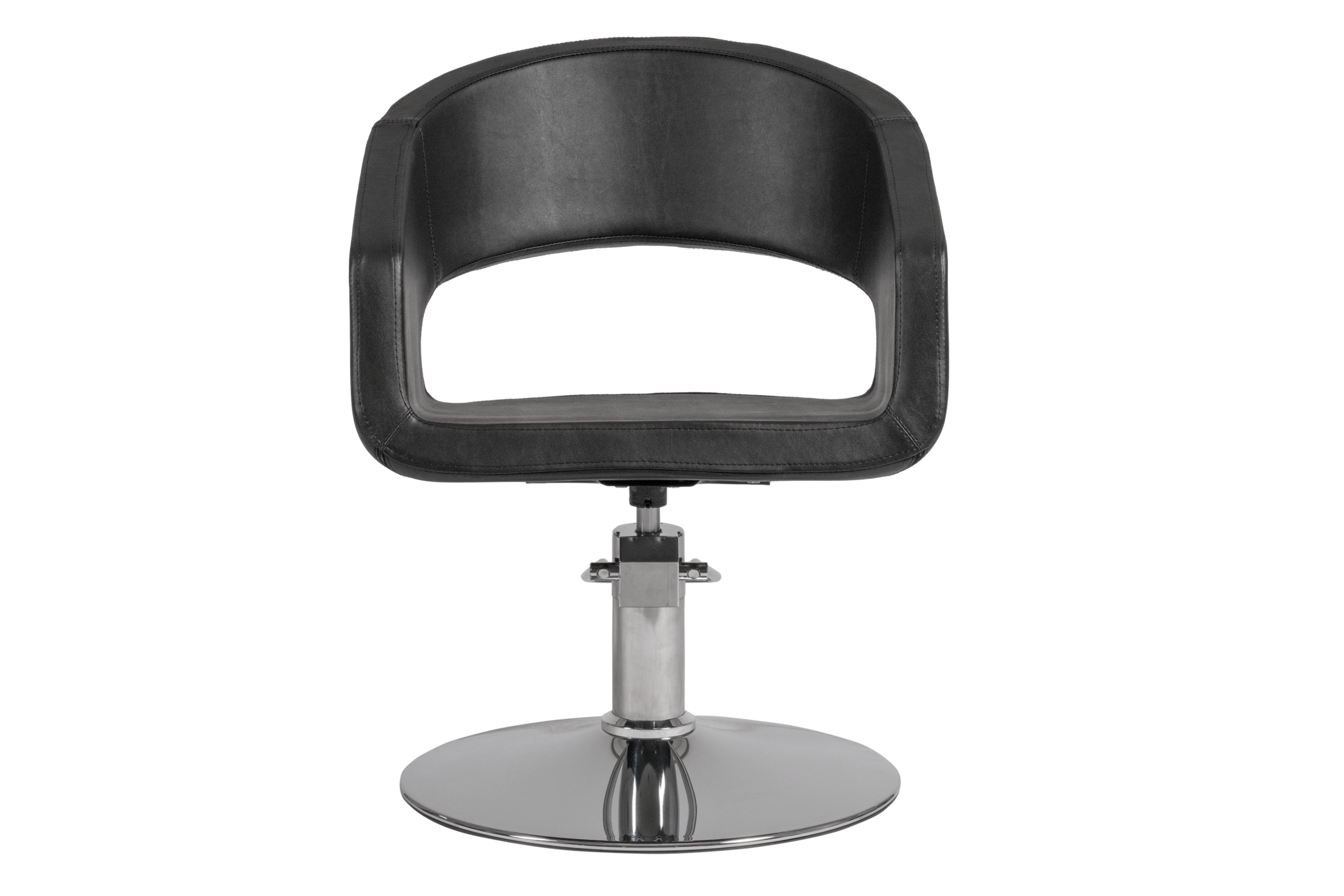 WK BOHO - BLACK ROUND BASE STYLING CHAIR / Damen Friseurstuhl – Bild 2