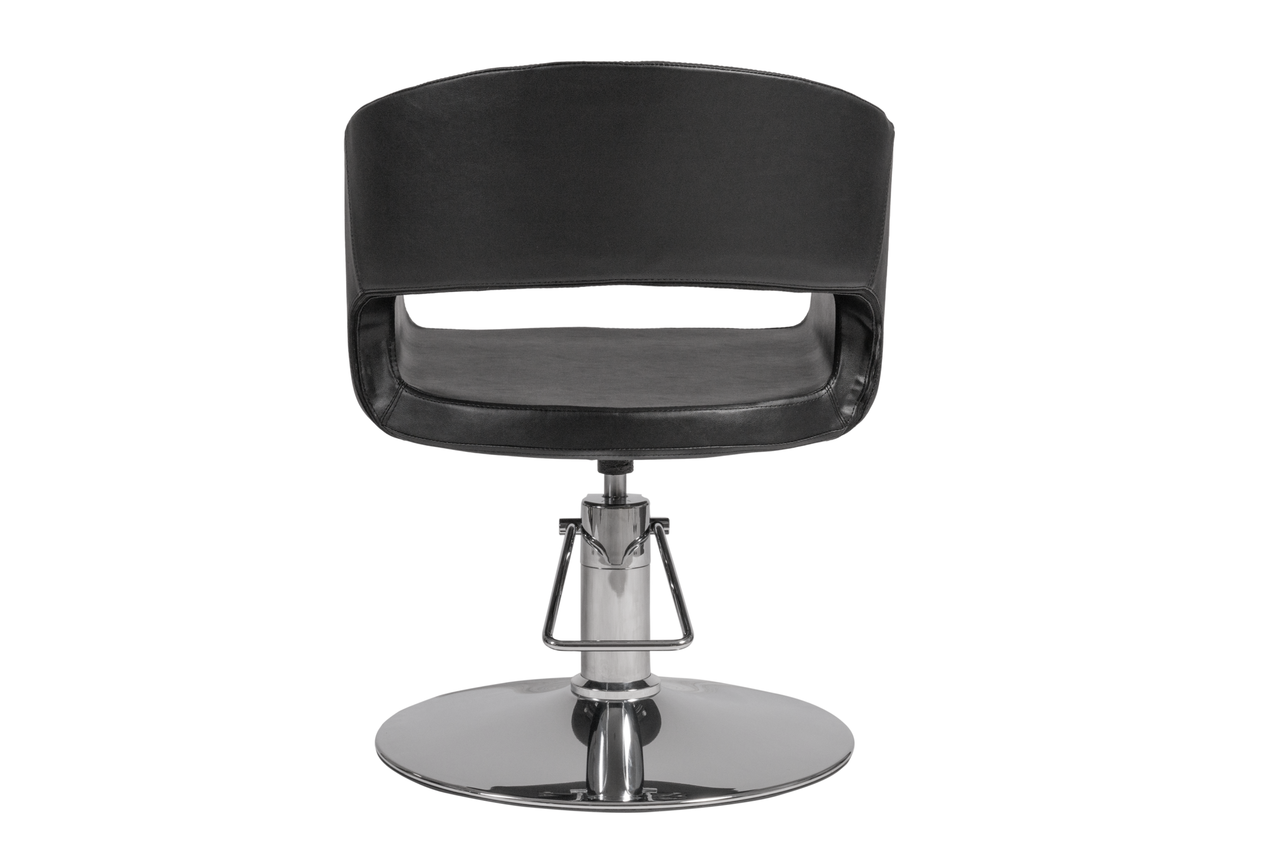 WK BOHO - BLACK ROUND BASE STYLING CHAIR / Damen Friseurstuhl – Bild 3