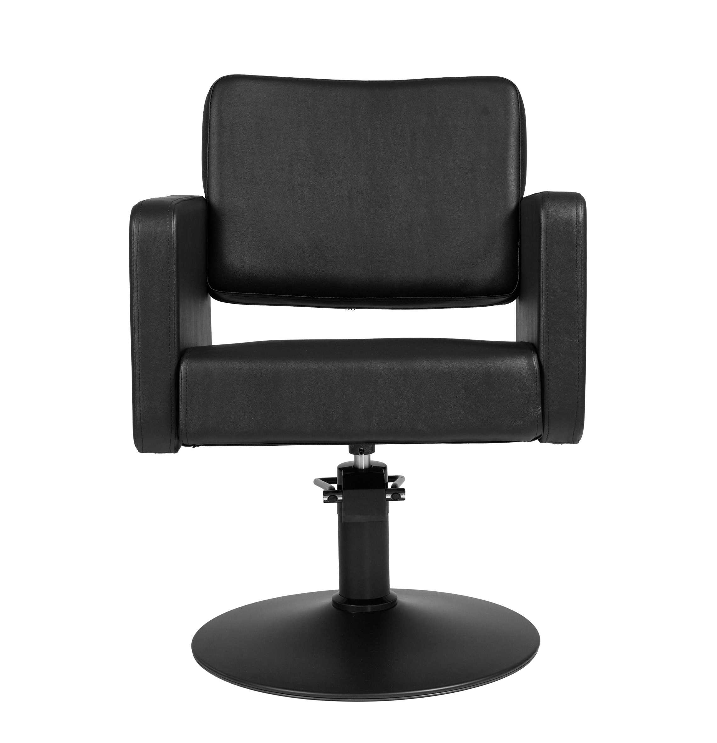 WK CLASS R - BLACK ROUND BASE STYLING CHAIR / Damen Friseurstuhl – Bild 2