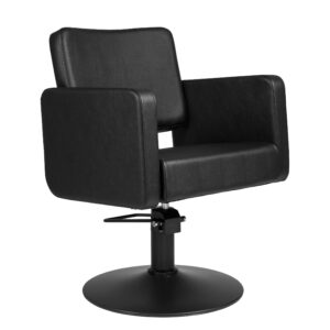 WK CLASS R - BLACK ROUND BASE STYLING CHAIR / Damen Friseurstuhl