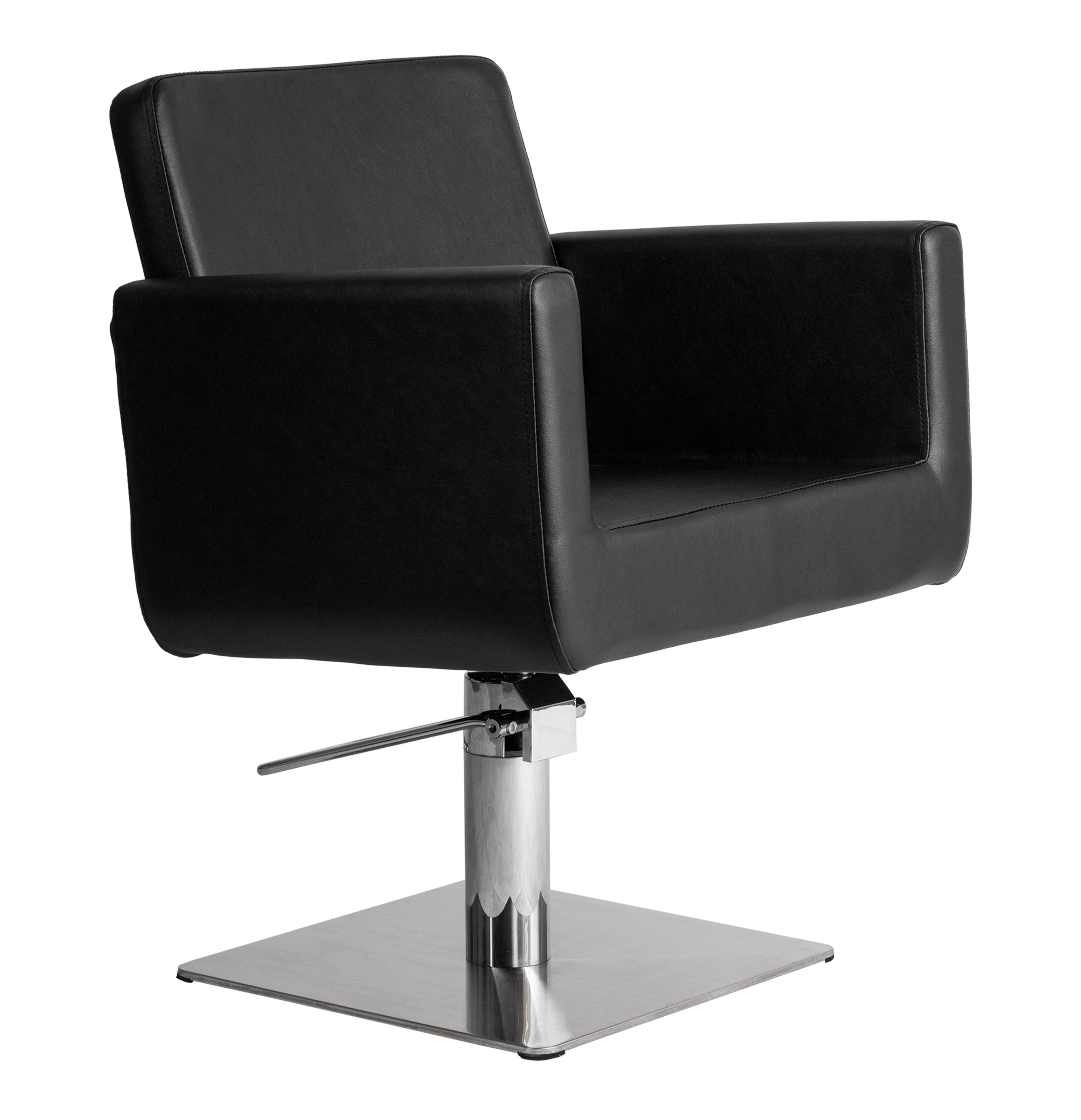 WK CHIC Q - BLACK SQUARE BASE STYLING CHAIR / Damen Friseurstuhl