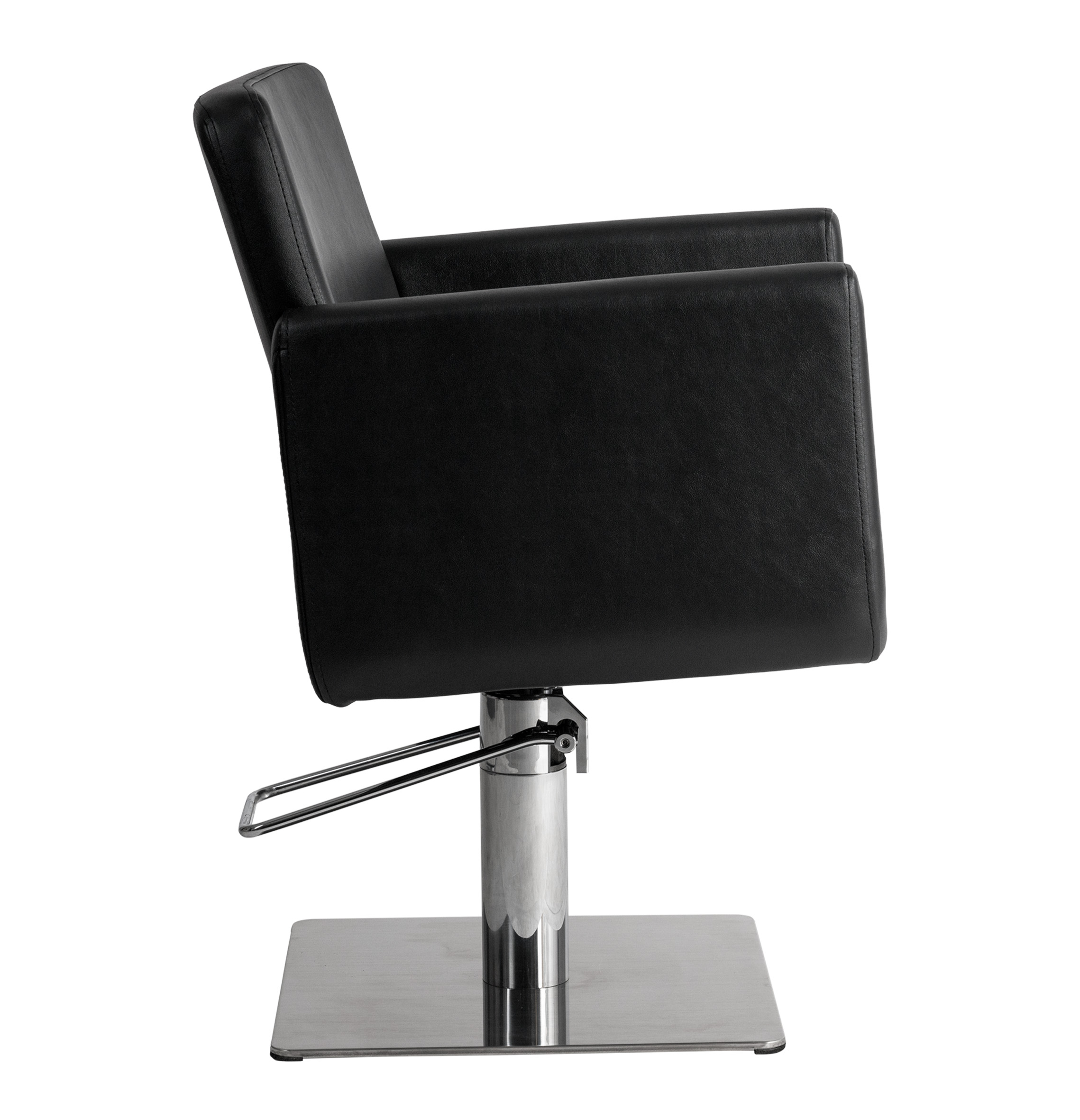 WK CHIC Q - BLACK SQUARE BASE STYLING CHAIR / Damen Friseurstuhl – Bild 4