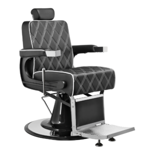 WK  TEMPLE - BLACK BARBER CHAIR / Barberstuhl Herrenfrisierstuhl